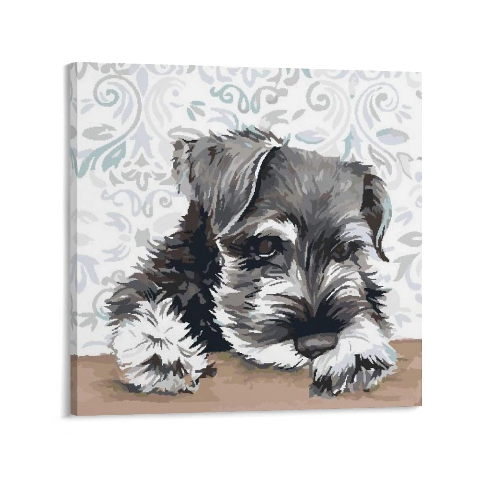 Amazon.co.jp: シュナウザー かわいい 犬 アート パネル 完成品 壁掛け  