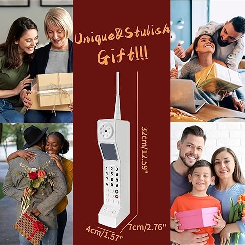 Miniatura 14 de Adorno retro de ladrillo para teléfono celular, accesorio de teléfono de los años 80 y 90, modelo de teléfono celular vintage, plantilla de teléfono