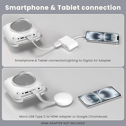 Miniatura 3 de Mini proyector con Bluetooth bidireccional, proyector portátil para uso de cine en casa, compatible con 1080P para proyector al aire libreproyector