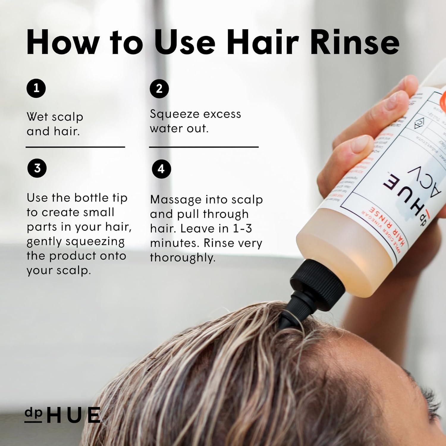 dpHUE Apple Cider Vinegar Hair Rinse (8.5 oz) + ACV Exfoliating Scalp Detox (4 oz) - Helps Soothe Dry Scalps & Activate Healthy Hair Growth