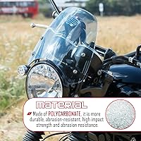 Vista 4 de Parabrisas de motocicleta doble burbuja para Bonneville T100 T120 2016 2017 2018 2019 2020 2021 2022 2023 2024 Deflector Flyscreen (humo claro)