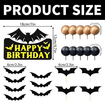 Superhero Cake Topper Bat Cake Decor Happy Birthday Decorations