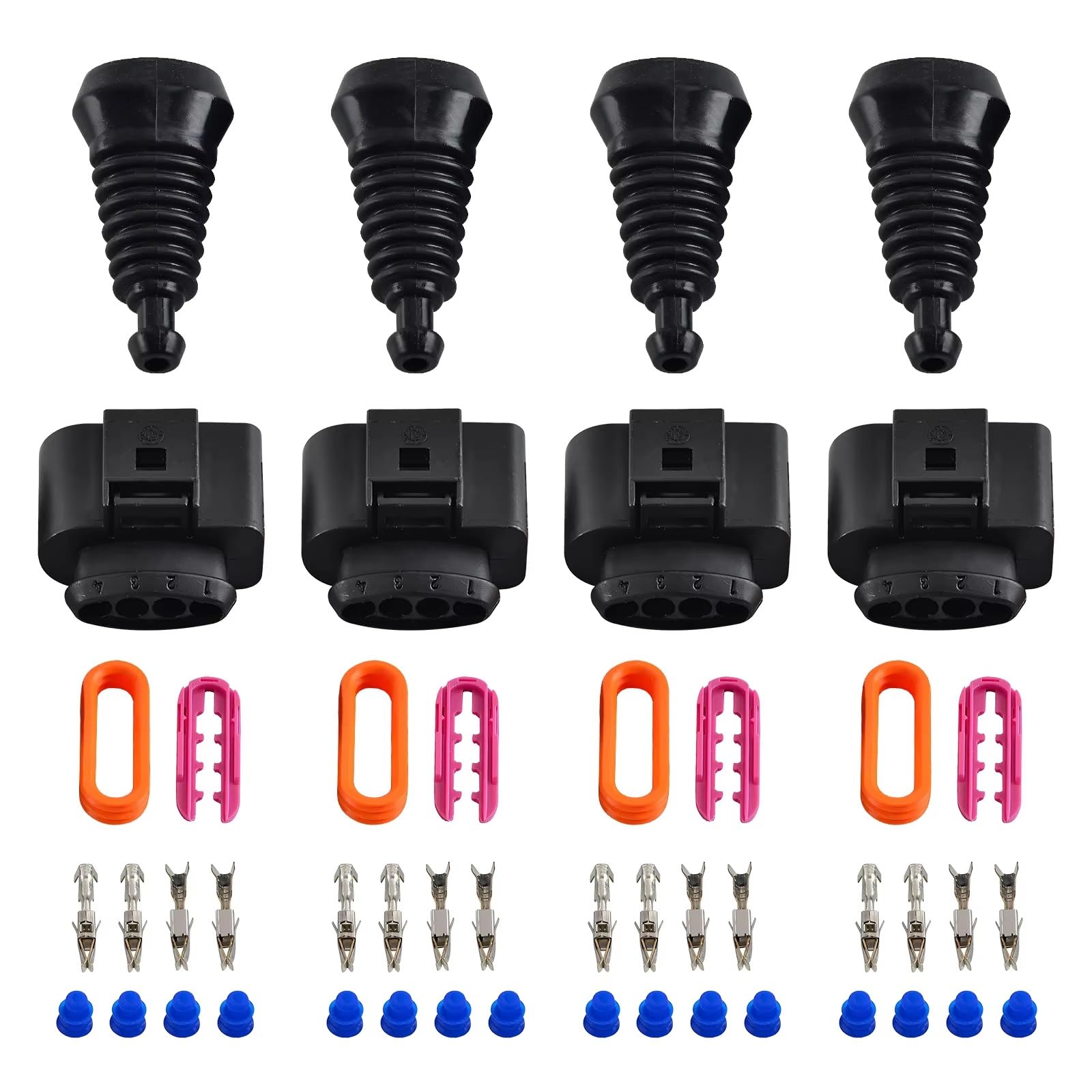 Kfz-Stecker für Audi A4 (2008–2016), Audi A6 (2011–2016) und Audi A8 (2010–2013) – Reparatur- und Austauschset für Zündspulenstecker 1J0998724