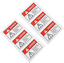 Adesivo de placa de alta tensão perigo: 6 peças adesivos elétricos perigo adesivos elétricos de alerta de choques placa de alta tensão à prova d'água