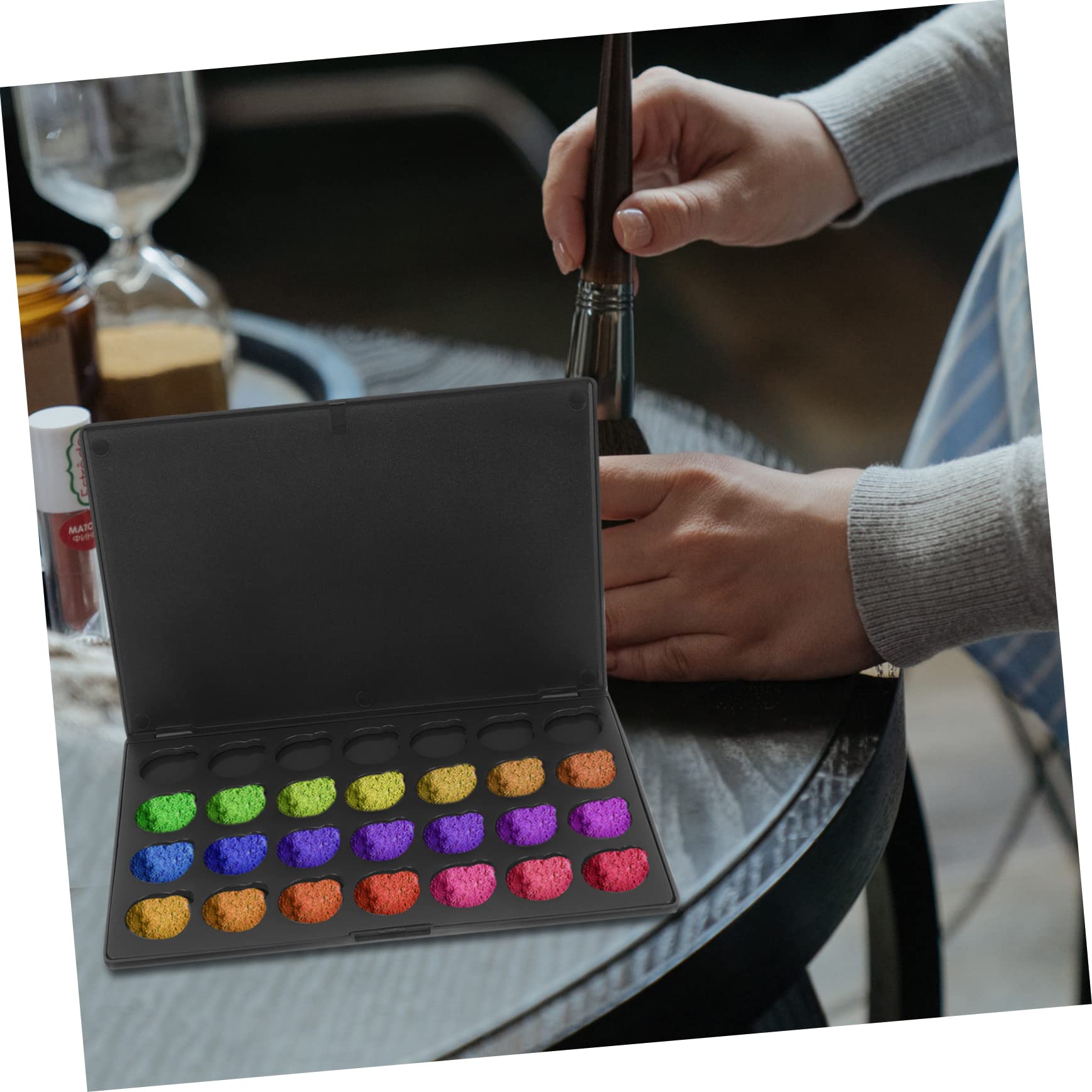 BESTYASH 4 Pezzi Palette Ombretti Vuota Magnete per Makeup per Ombretto Diy Cosmetici e Portatile per e Progetti Creativi