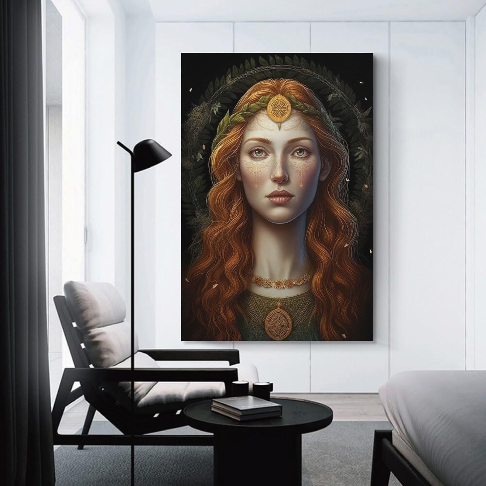 Junmoney Home Decor Wall Art Brigid, 24x36inch(60x90cm), for New Homes, Bedrooms Or Workspaces, Home Decor Gift with Stylish Appeal