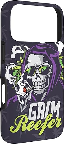 Vista 81 de iPhone 13 Cannabis Weed Marihuana Ganja Hemp Grim Reefer Smoking Gift Case