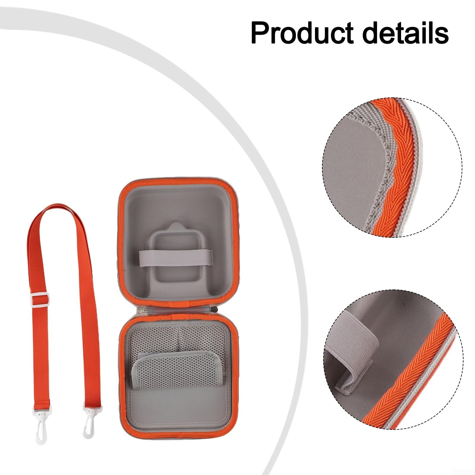 Étui de voyage avec protection EVA et sangle réglable pour Yoto Mini édition 2024 Sécurité et portabilité pour accessoires audio (Orange)