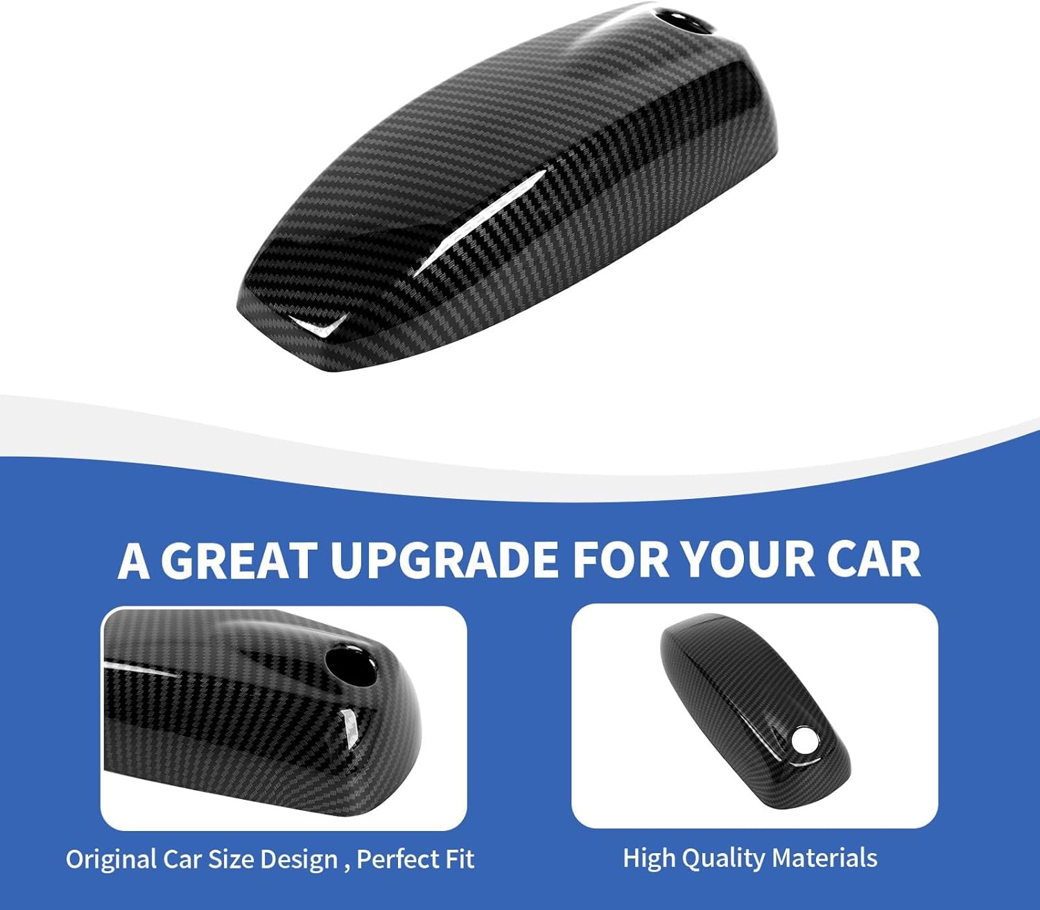 Car Shark Fin Antenna Cover for Chevy Colorado & GMC-Canyon 2023-2025 Car Roof Antenna Caps Aerial Cover Trim Replacement Aerial Topper Roof,Carbon Fiber