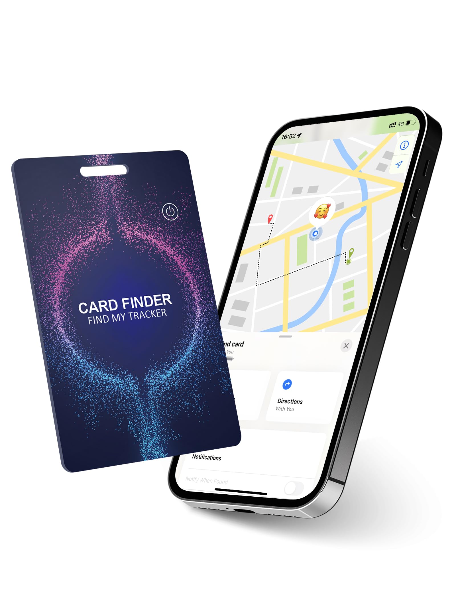 Wallet Tracker Card， Racker and Item Locator for Luggage Tags, Rechargeable Thin GPS Item Finder for Luggage Tag,Passports and More Phone Finder(iOS Only) (Purple)-image-24