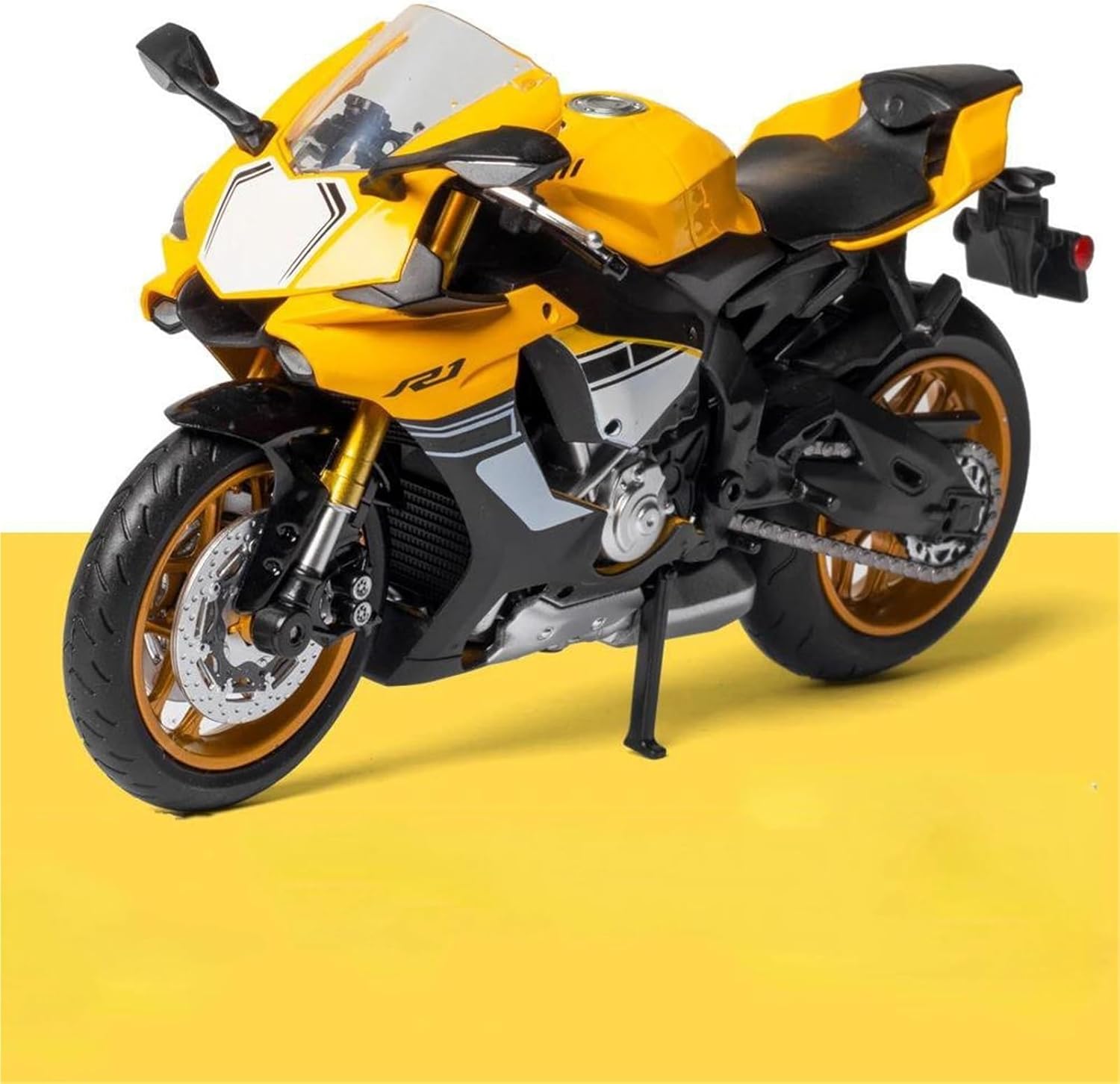 Collection 1/12 Motorcycle Model Diecasts Portable Racing Finger Motobike Simulation Collection Toys for Y-AMAHA YZF-R1(Blue)