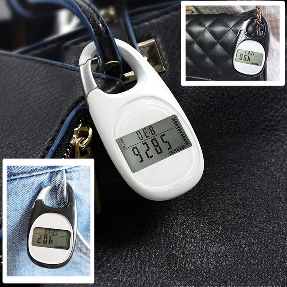 ThreeH Contapassi Digitale per Camminare Pedometro 3D con Clip Passi Distanza Calorie Memoria Esercizio Fitness Activity Tracker per Anziani Bambini