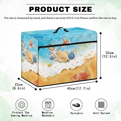 Miniatura 20 de Mumeson Cubierta antipolvo para máquina de coser de gatos negros con flores, para la mayoría de máquinas de coser estándar, plegable, duradera