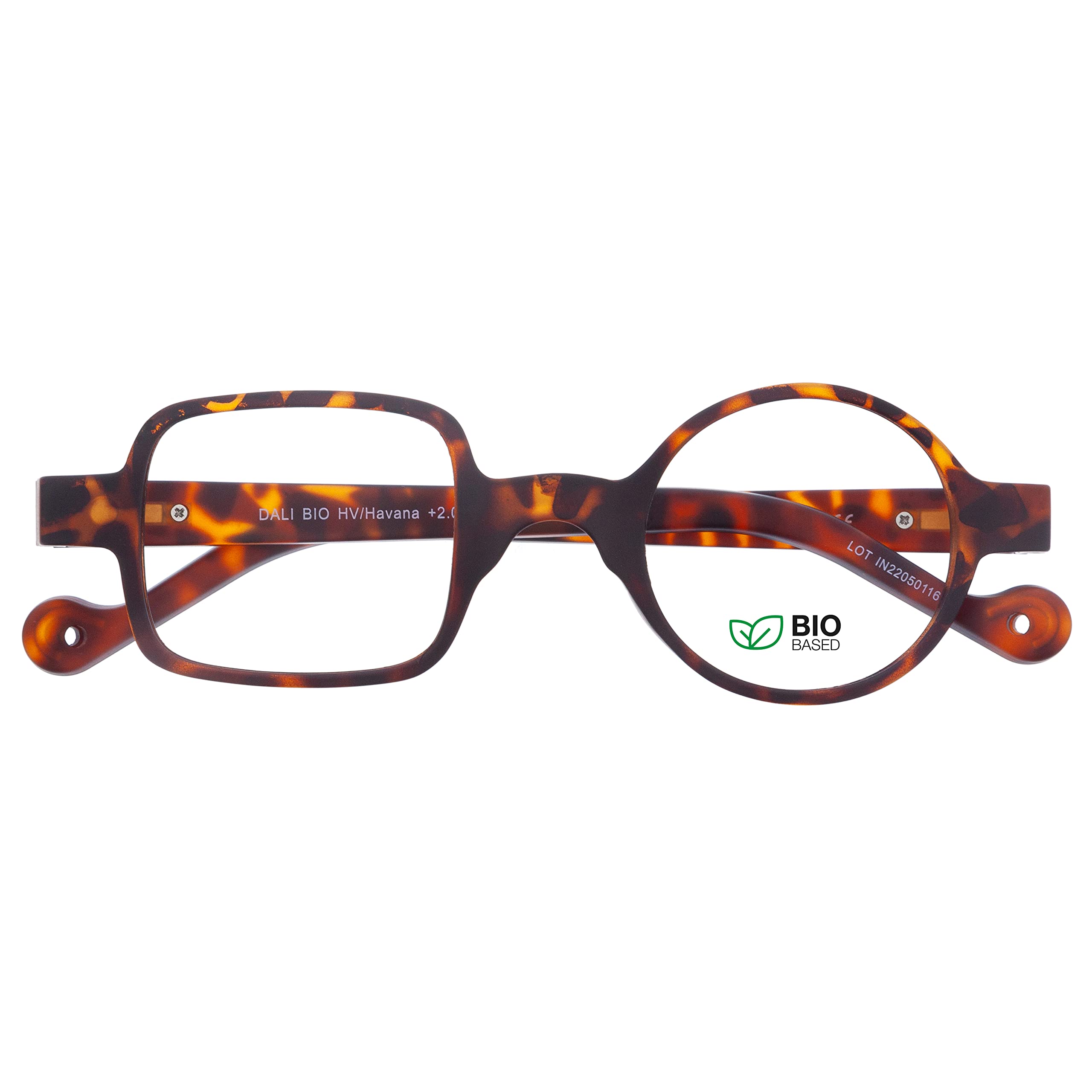 DIDINSKY Readers Presbyopia Reading Glasses Anti Blue Light for Men and Women. Rubber Touch, Flexible Temples and Anti-Reflective Lenses. Havana +1.5 - DALI BIO