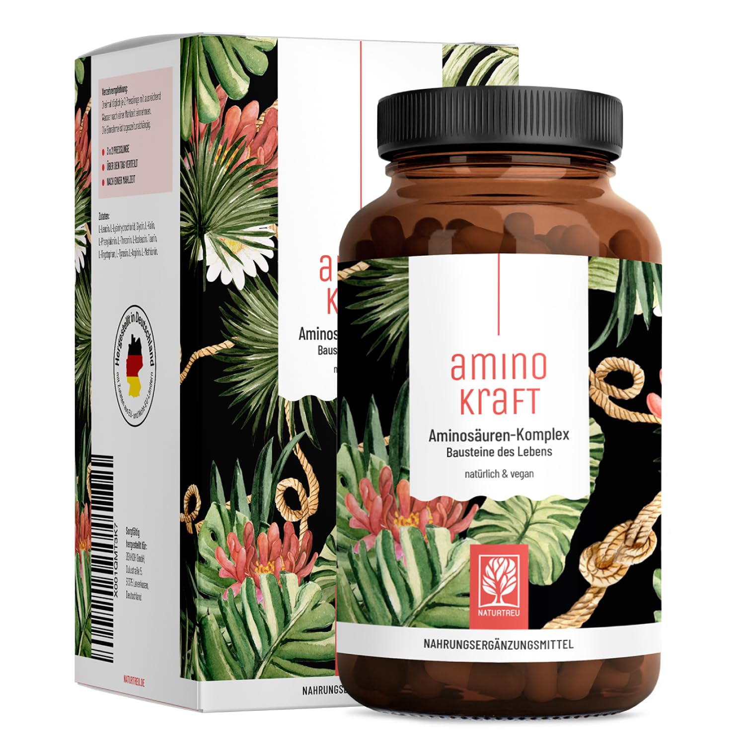 Aminosäuren Komplex Hochdosiert – EAA Pattern Presslinge, 180 vegane Tabletten