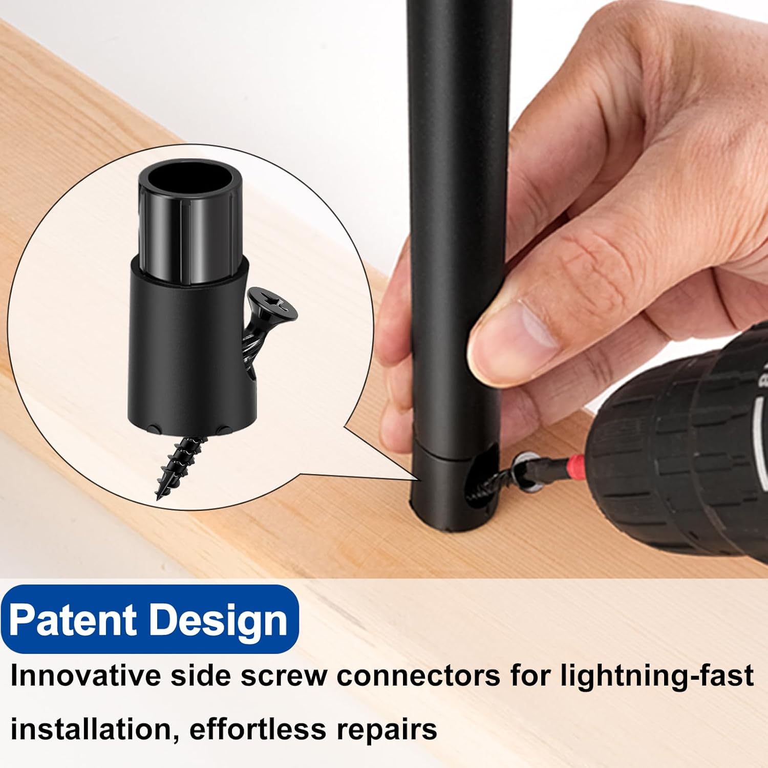 4 Pack Aluminum Pyramid Post Caps for 6x6 Wood Posts (Actual 5.5" x 5.5"), Steel DN Mate 25 Pack 32 Inch Aluminum Deck Balusters