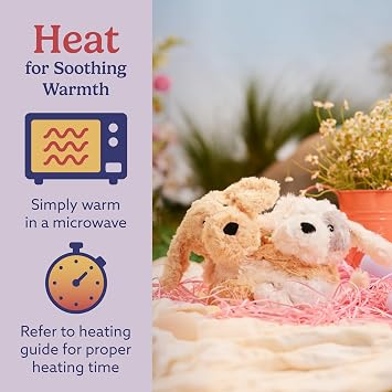 warmies Hugs Duo Puppy, Microwavable Weighted Stuffed Animals, 2 Pc
