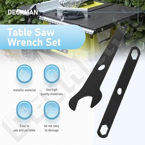 Miniatura 7 de DECKMAN 0101010312 0101010313 COMBO00139 Juego de llaves de sierra de mesa compatible con Ryobi RTS21, RTS21G, RTS10, BTS10S, BTS12S, Craftsman
