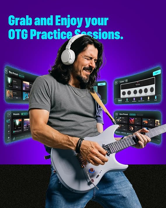 Enya Inspire 39 Inch Smart Electric Guitar Made Of Carbon Fiber With 15 W Wireless Speaker 20 Sound Presets Via App Complete Set Including Guitar Bag Charging Cable And Accessories