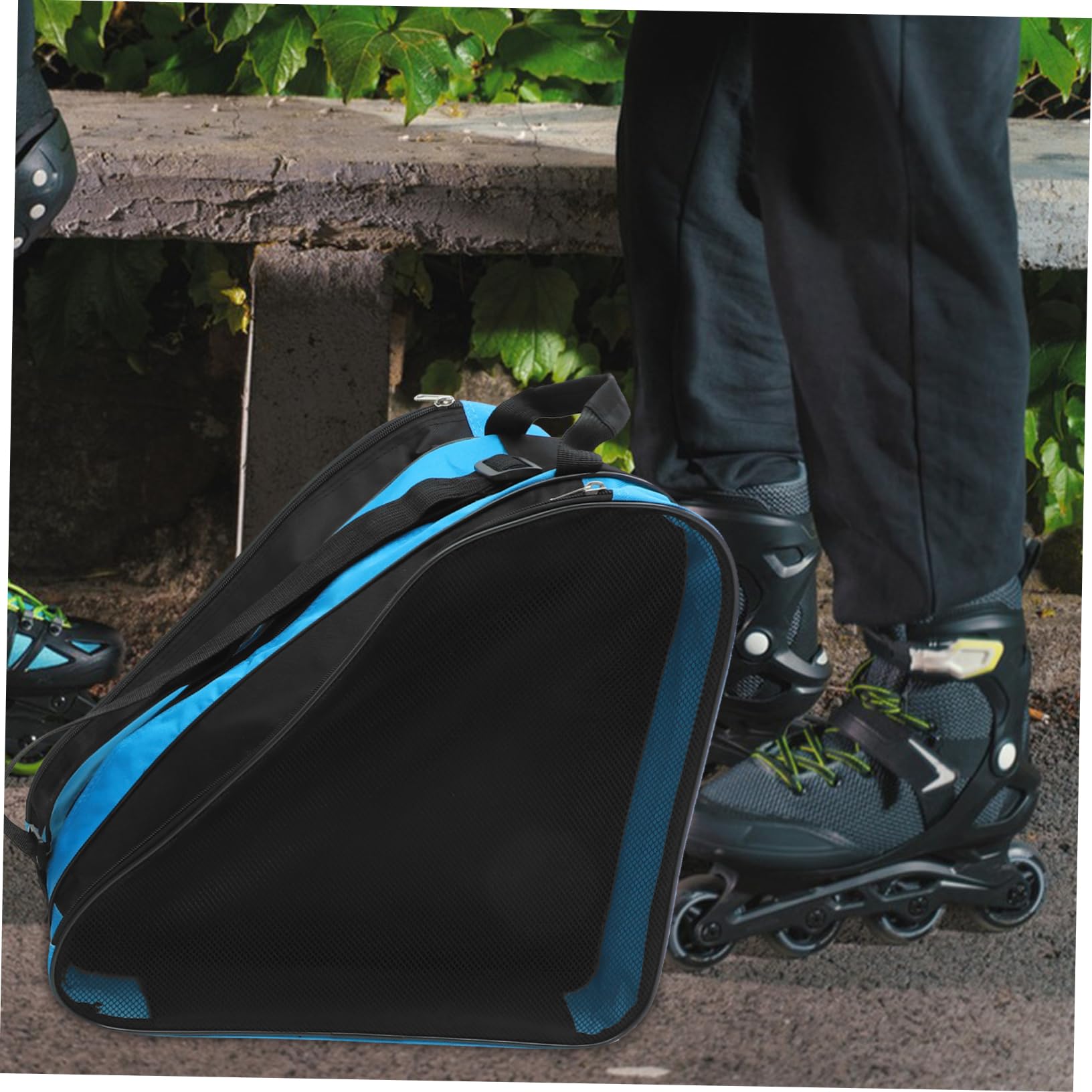 2piezas Bolsa De Almacenamiento para Patines De Hielo y Roller Diseño Multi Material Transpirable y Cómodo para Transporte De Patines y Accesorios