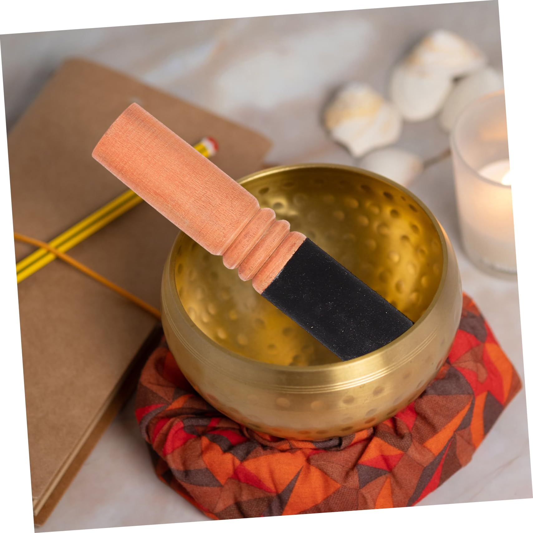 GOOHOCHY 2pcs Handmade Sound Rod Singing Bowl Striker Stick for Yoga Meditation Music Therapy