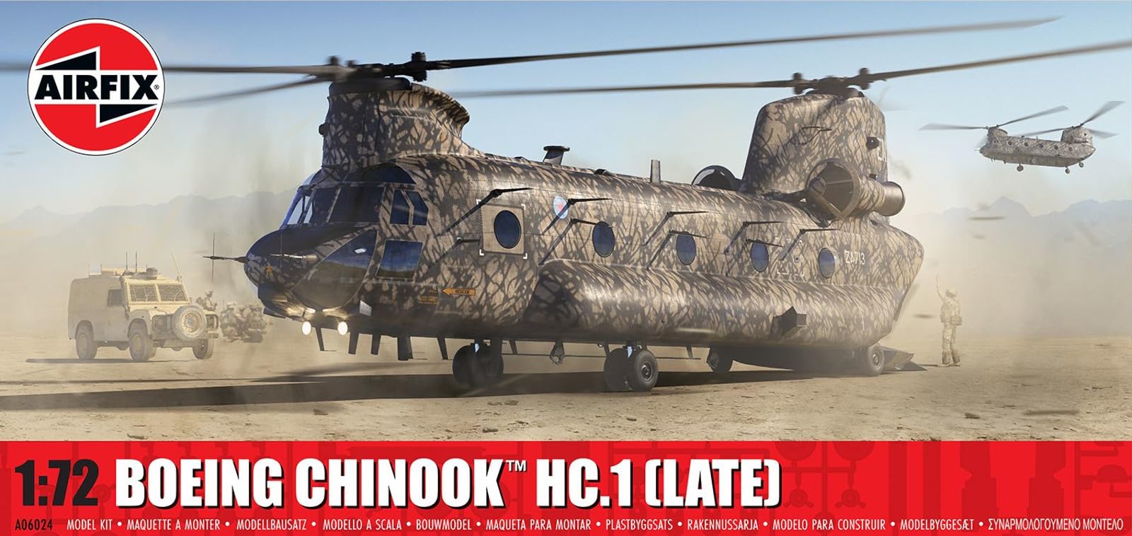 Airfix - 1/72 Chinook HC.1, späte Version - Plastik-Modellbau - Maßstab: 1:72