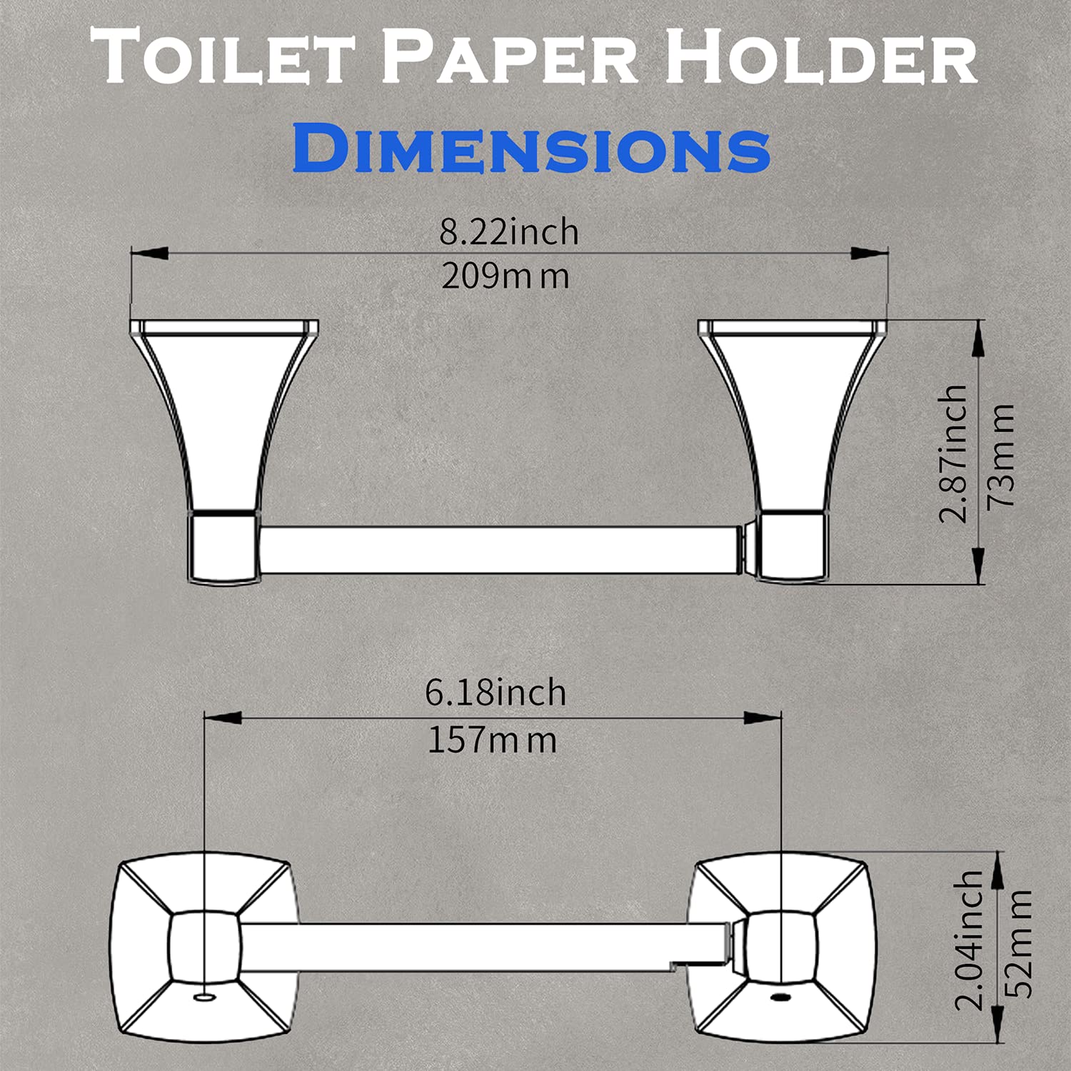 Brushed Nickel Toilet Paper Holder Bathroom Double Post Pivoting Tissue Roll Holder Stainless Steel and Zinc Alloy Wall Mount — Amazon image 6