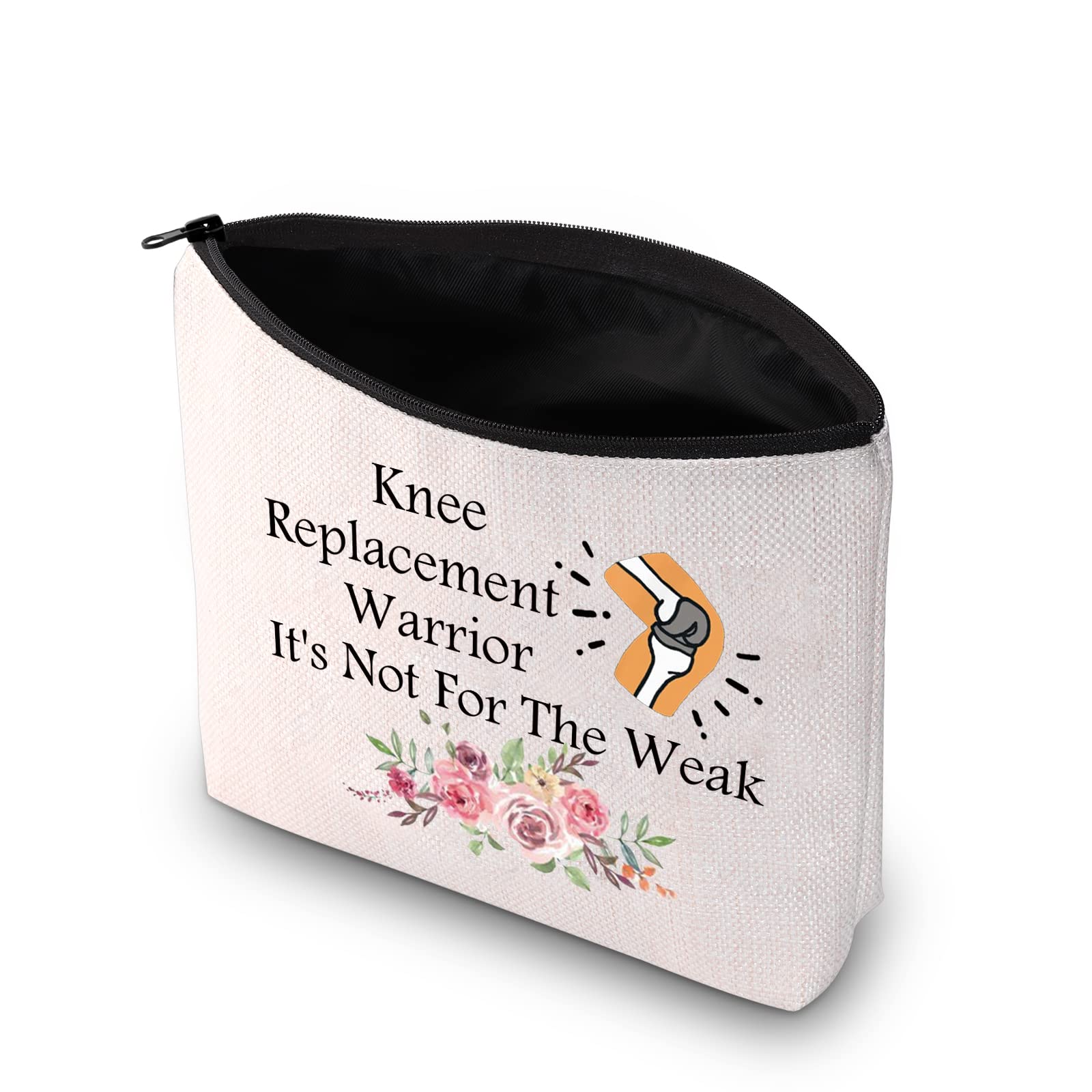 PXTIDY Knee Replacement Warrior Gift Knee Surgery Recovery Cosmetic Bag Joint Arthroplasty Warrior Mom Wife Gift Orthopaedic Toiletry Pouch