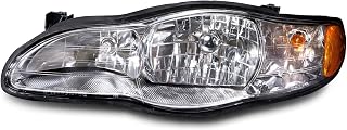HEADLIGHTSDEPOT Chrome Housing Halogen Headlight Compatible with Chevrolet Monte Carlo 2000-2005 Includes Left Driver Side Headlamp