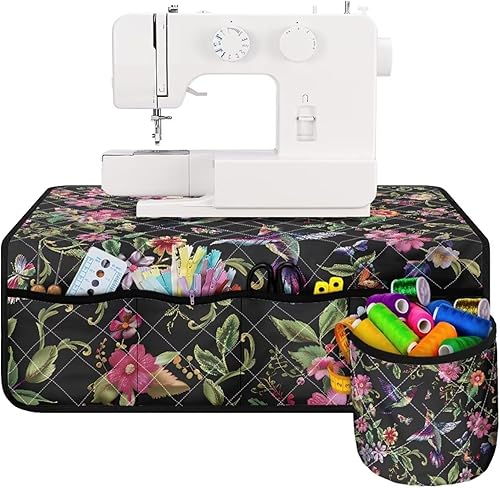 Miniatura 28 de Tapetes para máquina de coser de girasol y colibrí para mesa con bolsillos, para máquinas de coser de Acción de Gracias, alfombrillas para reducir