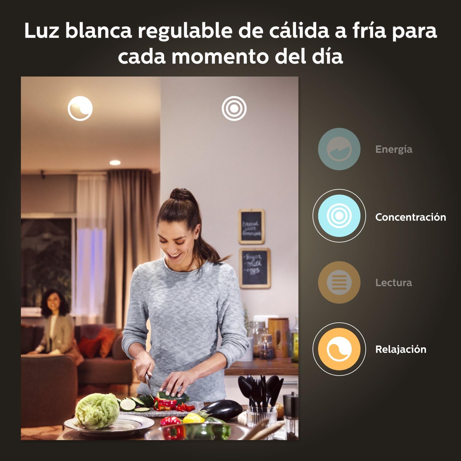 Philips Hue - Bombilla Inteligente, GU10, Luz Blanca y de Colores, 5. 7W, Compatible con Alexa y Google Home - Pack de 3 Bombillas LED inteligentes + Botón Inteligente + Hue Bridge