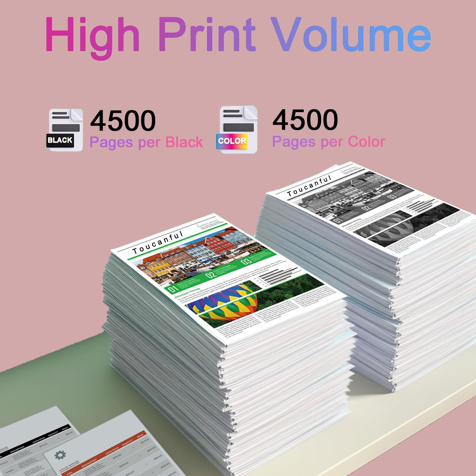 Zgodne wkłady z tonerem Zamienniki dla wkładów z tonerem RICOH PC200W 4 sztuki Pracują dla drukarek RICOH MC240FW PC200W Series Tusz o dużej wydajności (bez chipa),4Color-4500Page