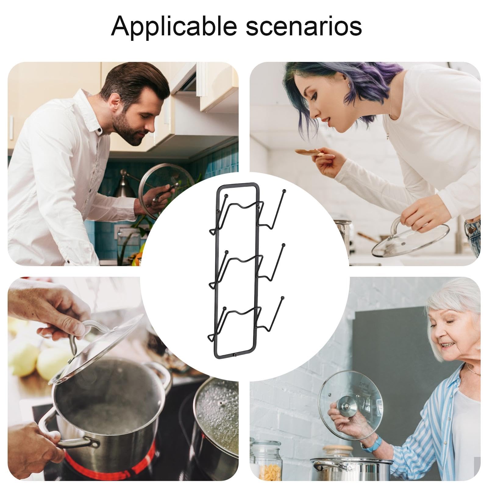 Support De Couvercles De Casseroles, Boîte De Rangement Pour Ustensiles - 3