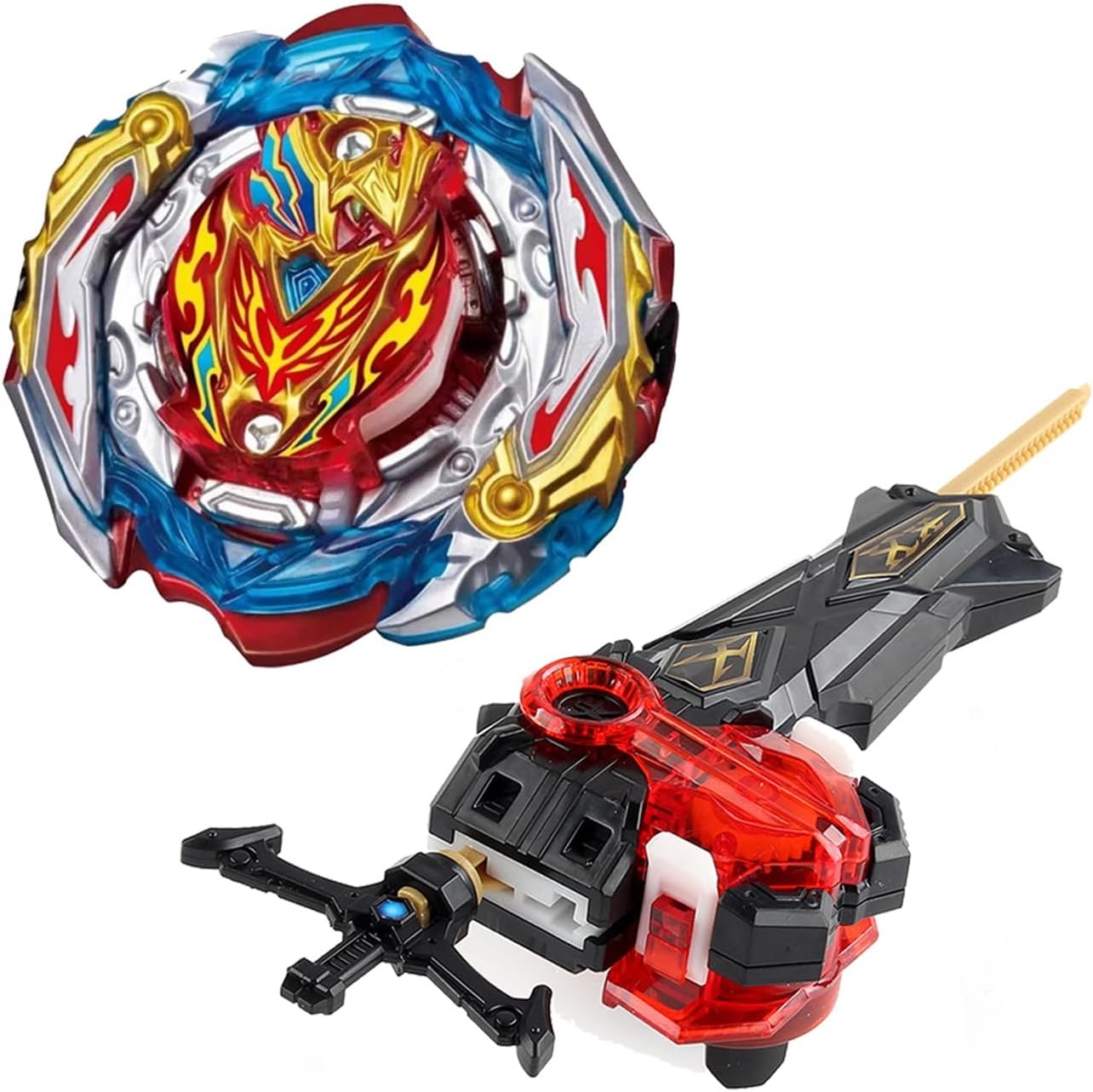 Blade Blade Burst Top Bey Battle Set Left and Right Spin Sword Launcher Game Toy Battling Tops - Zest Achilles