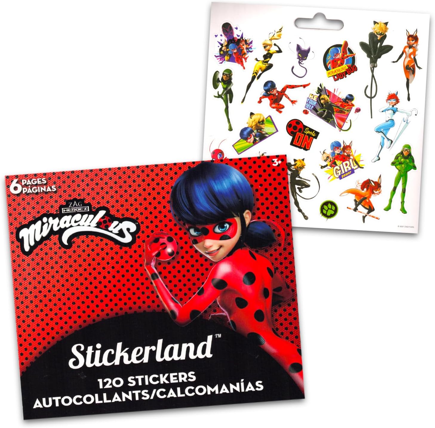 Miraculous Ladybug Blind Ball Party Favors - Bundle With 5 Mash'Ems Mini Figures Mystery Toys Plus Stickers | Figurines for Kids, Boys, Girls
