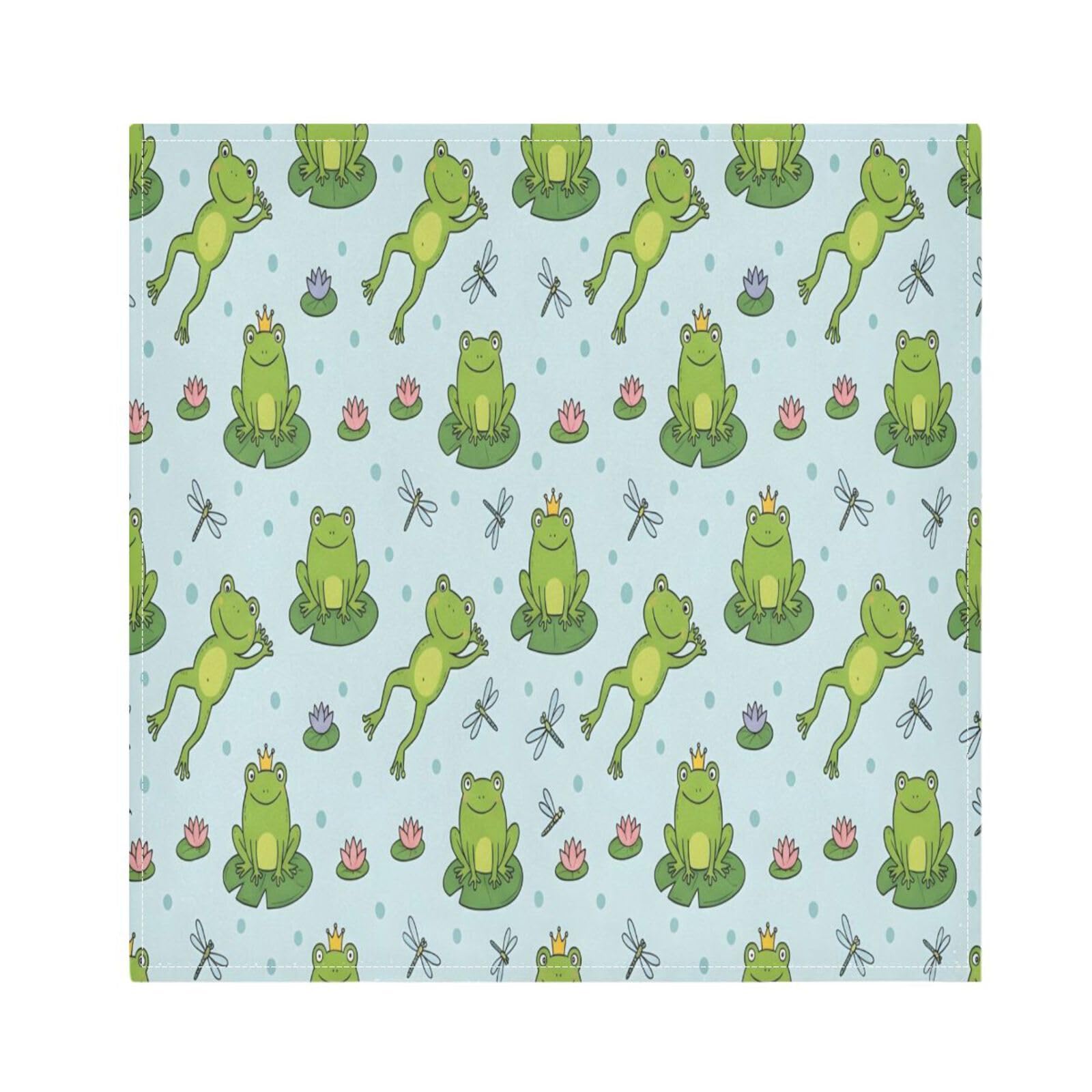 Ttgoth Frogs Cloth Napkin Set of 6 Washable & Reusable Dinner Napkins for Dining Table, Banquets, Wedding, Party, 50x50 cm