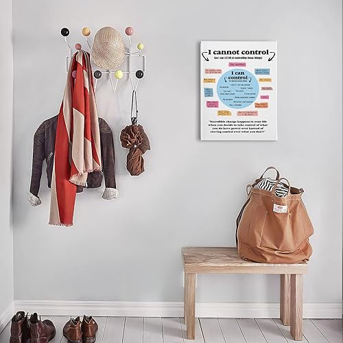 Miniatura 3 de PHAMTE Arte de pared con texto en inglés What I Can and Cannot Control de Salud mental con texto en inglés What I Can and Cannot Control, póster