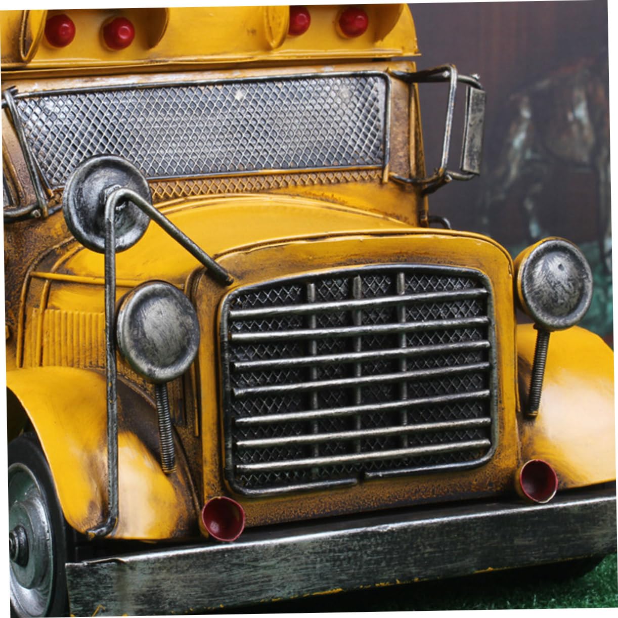 Automodell Einzigartiges Oldtimer Modell mit Detaillierter Verarbeitung aus Eisen Retro im Antiken Stil Klassische Vintage Dekoration für Büro und Zuhause