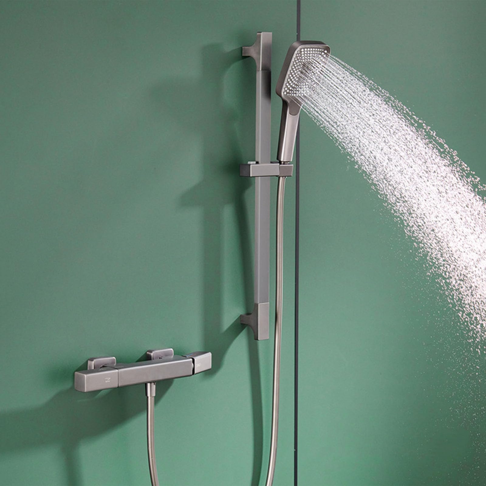 Robinet de douche mitigeur de bain mural avec douchette à main