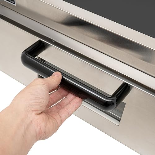 Miniatura 8 de Horno de pizza eléctrico para interiores, portátil, para encimera, horno de pizza versátil comercial con piedra de losa de 1800 W, 110 V, máquina de