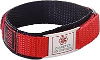 Vista 24 de LinnaLove Pulseras de identificación de alerta médica deportiva de 7.5 pulgadas para mujeres y hombres, pulseras de alerta médica transpirables e