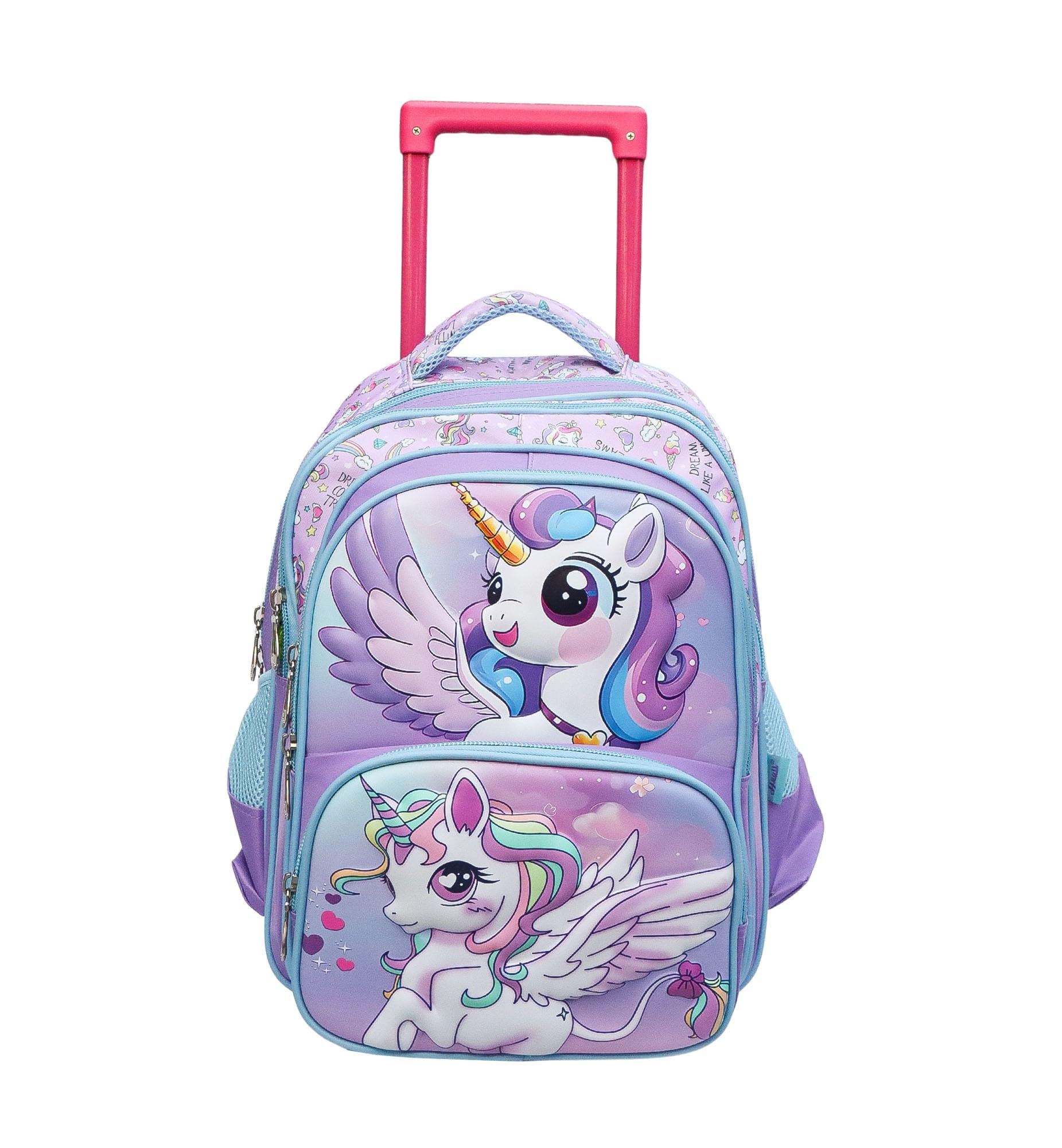 adson 3D Embossed School Trolley Bag Large School Bag for Boy Girl, Kids School Bag, Travel Backpack for Girl Boy, Ideal for Children Trolley 16 Inch Water Resistant-picture-50