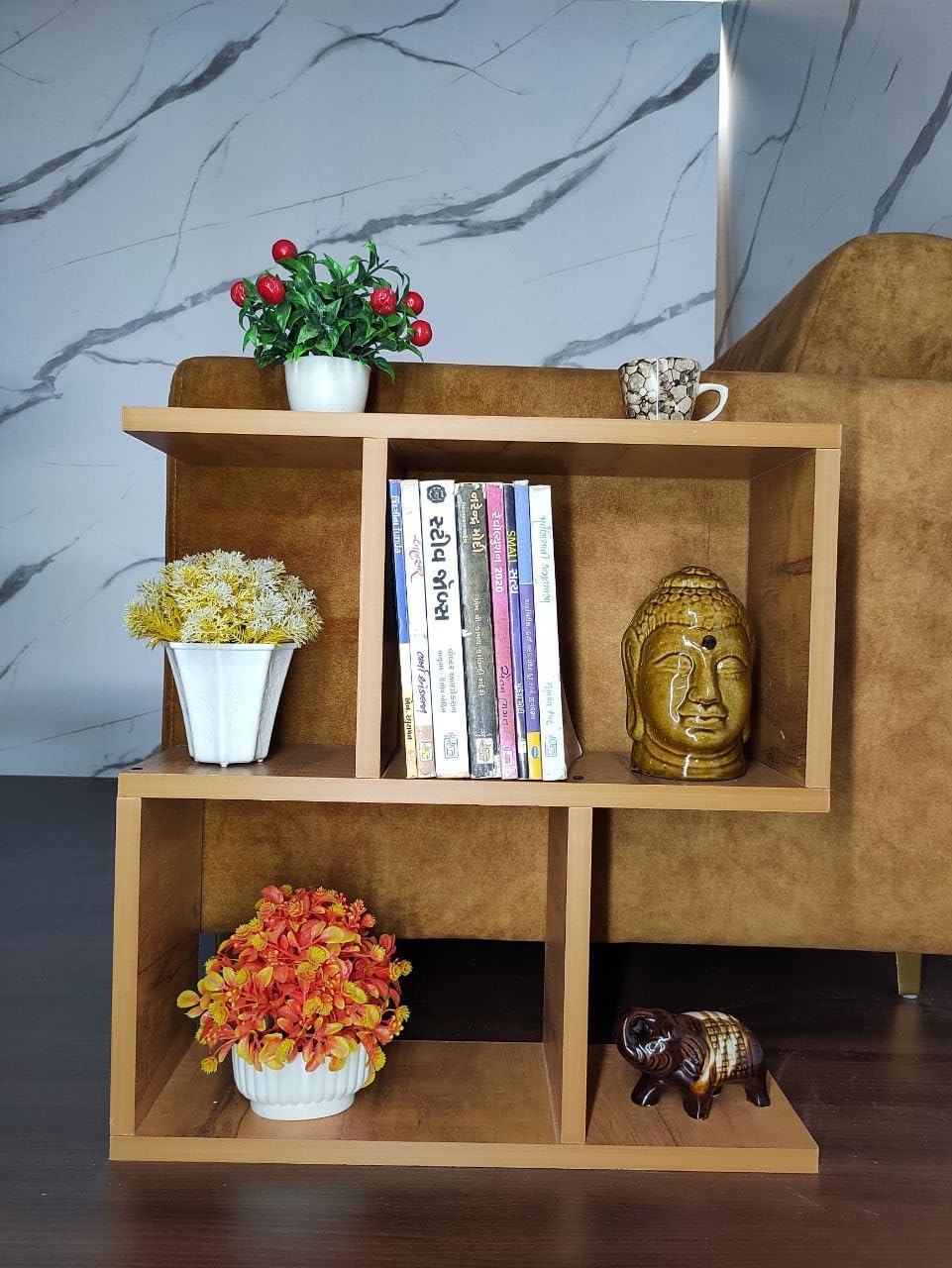 KVS Furniture Engineered Wood Zl Side Table, End Table,Sofa,Bedroom for Bed Side Table (Oak Yellow) DIY(Do-It-Yourself)