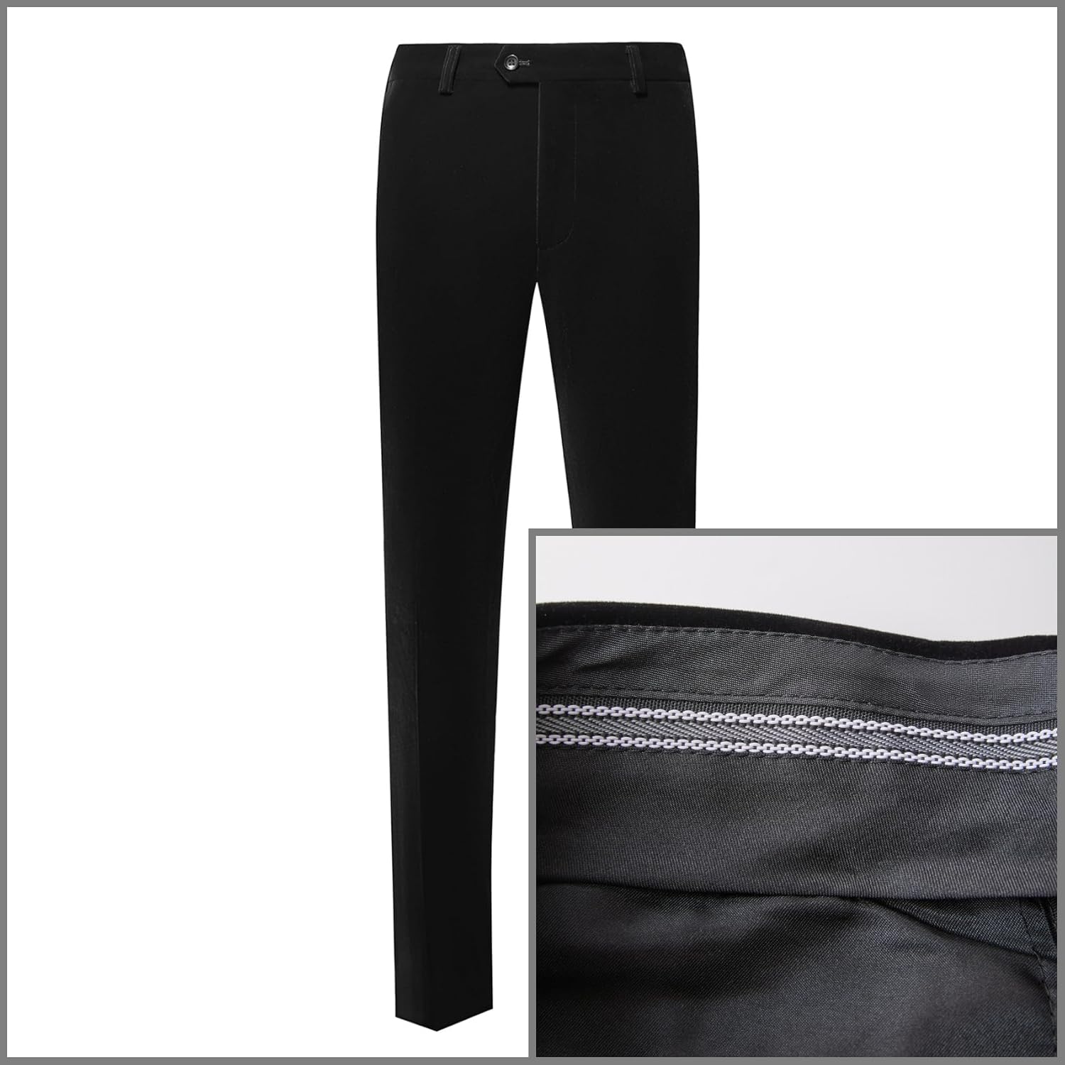 Men Suit 3 Pieces Slim Fit Solid Color Peaked Lapel Tuxedo Jacket Blazer for Party Prom Wedding - Image 4