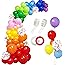 RUBFAC 129pcs Rainbow Balloons Garland Arch Kit, 12 Kinds Assorted Color Balloons Confetti Balloons for Birthday Party Color 