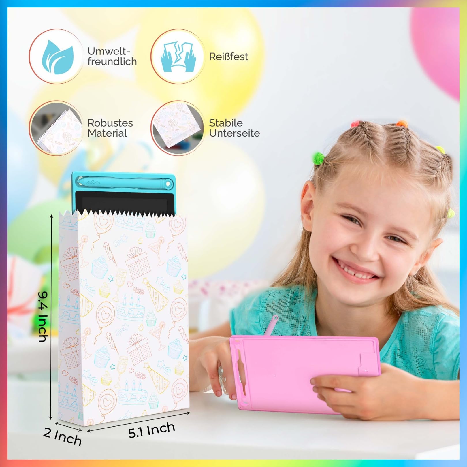 Riff Flying LCD-Schreibtafeln für Kinder 16,5 cm (6,5 Zoll) 12 Stück
