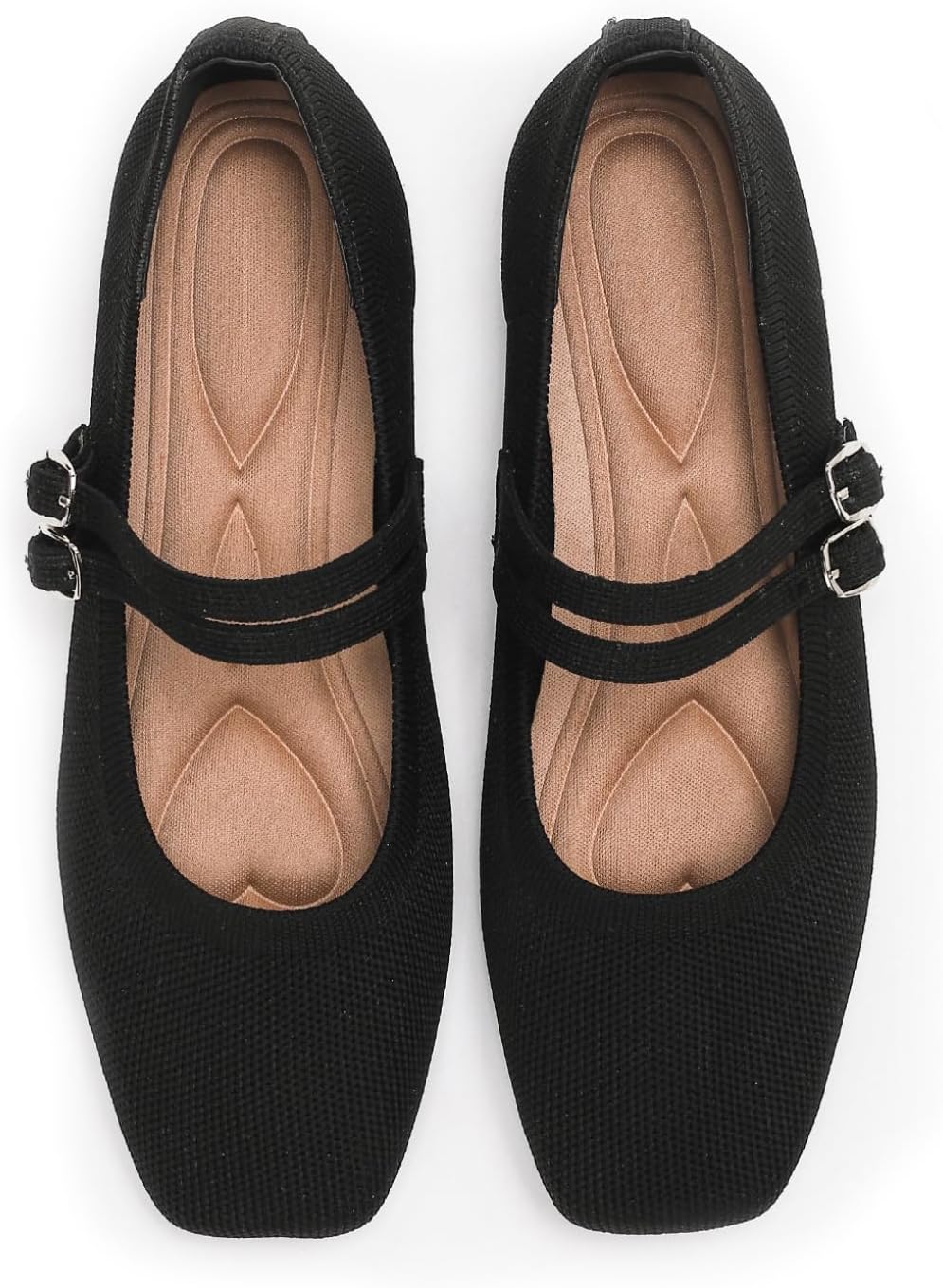 Women’s Flats Square Toe Knit Mary Jane Ballet Shoes Soft Foldable Buckle Strap Women Shoe Comfortable Dressy Slip On Flat for Casual Office Work Women’s Flats Square Toe Knit Mary Jane Ballet Shoes Soft Foldable Buckle Strap Women Shoe Comfortable Dressy Slip On Flat for Casual Office Work