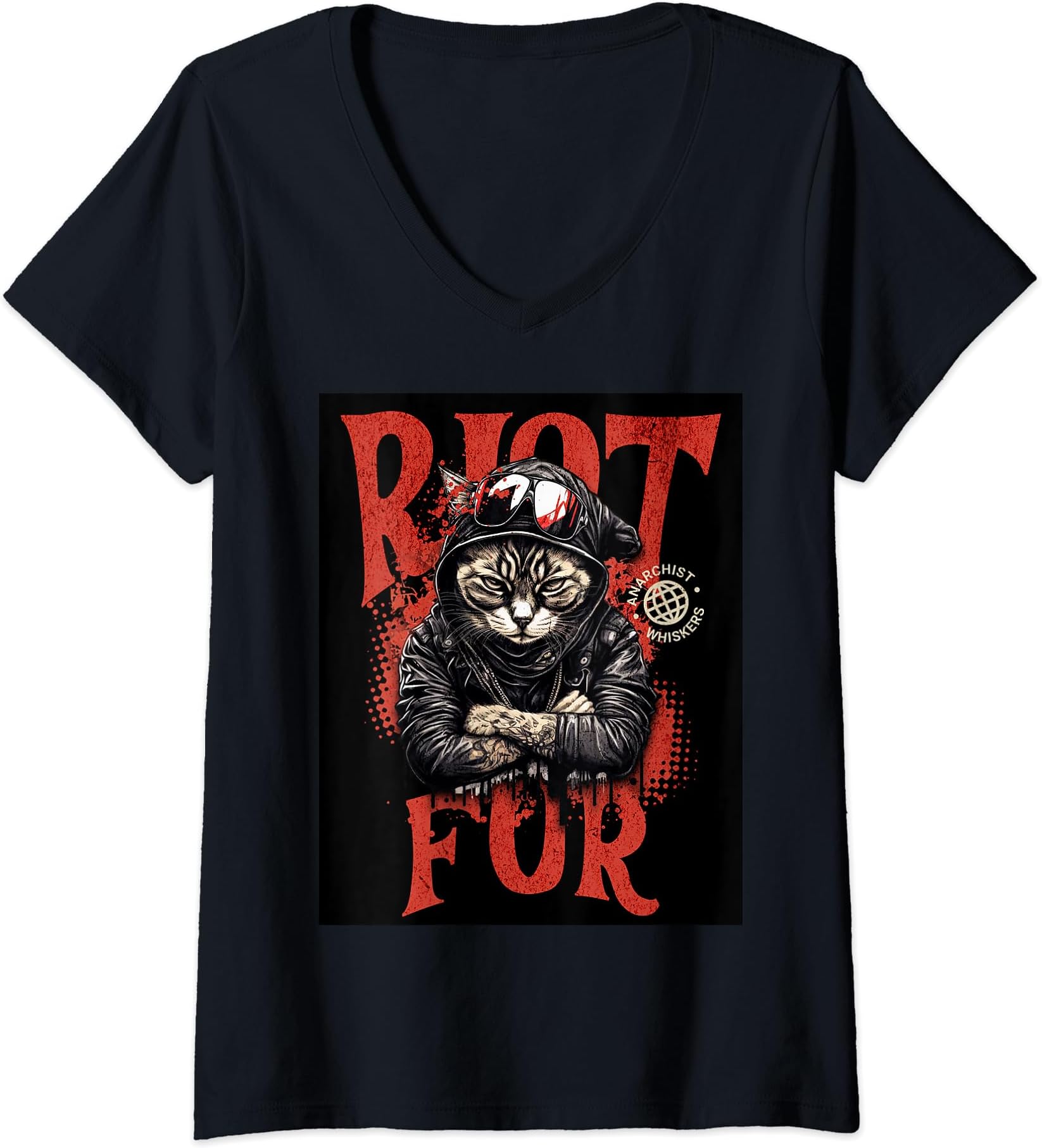 Womens Riot Fur Revolution V-Neck T-Shirt