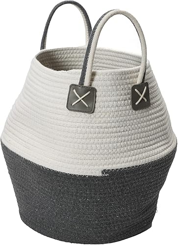 Miniatura 4 de Household Essentials Cesta Bono, algodón, gris y blanco