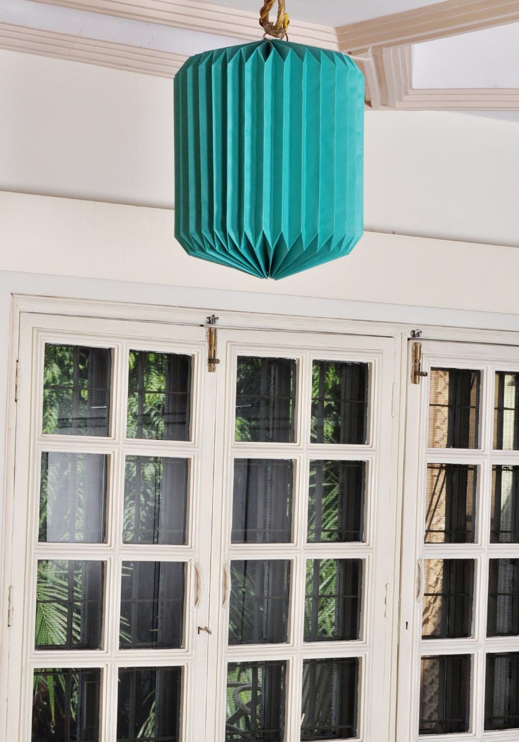 Traditional Paper Lantern Origami Lamp 12 X 13 Inches